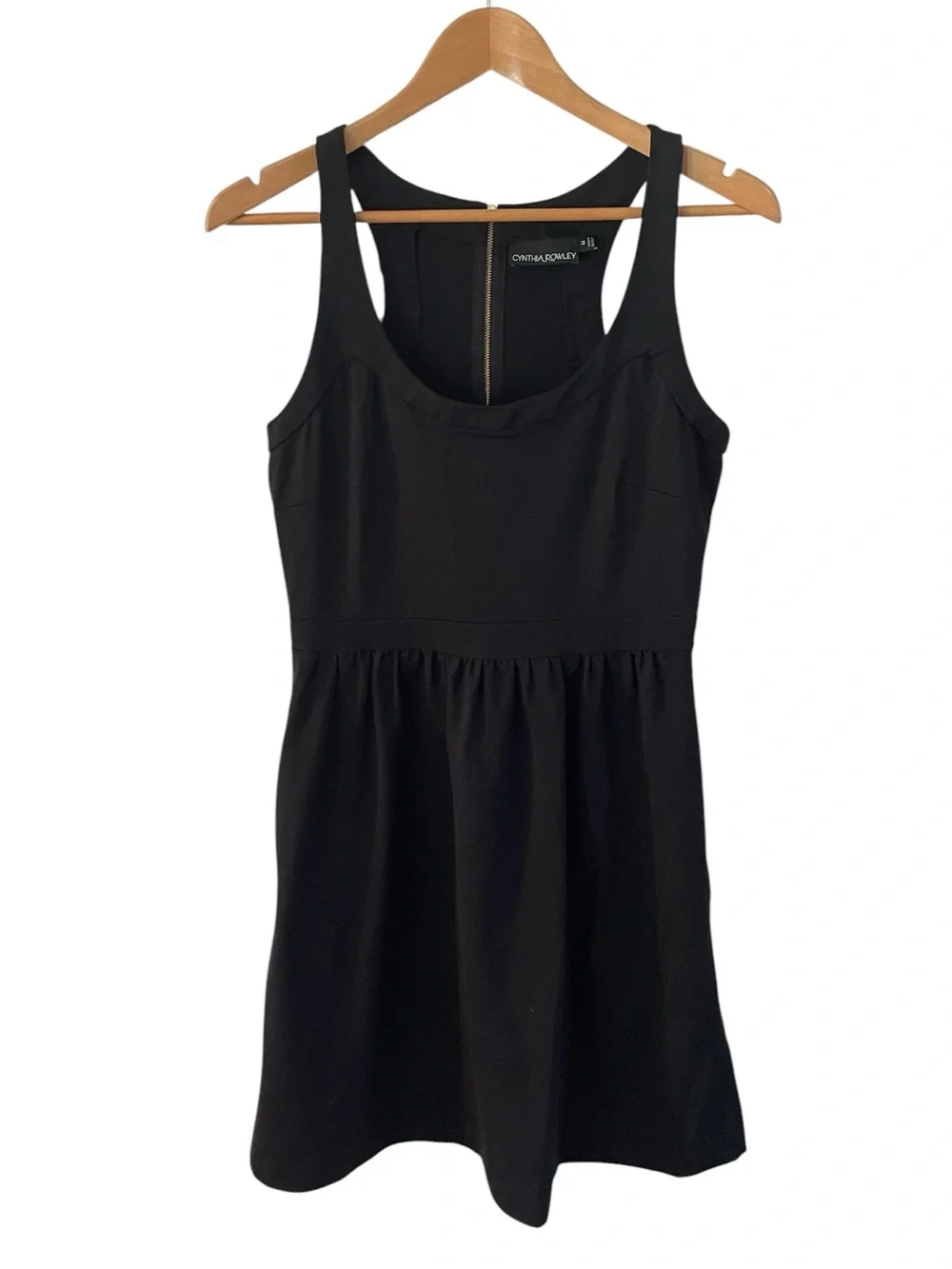 C50- Theory Black Sleeveless Fit-and-Flare Dress